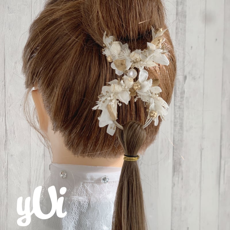 フルオーダーメイド ヘアアクセサリー BLAZE（手芸） シュシュ バブル パール オーガンジー サテン