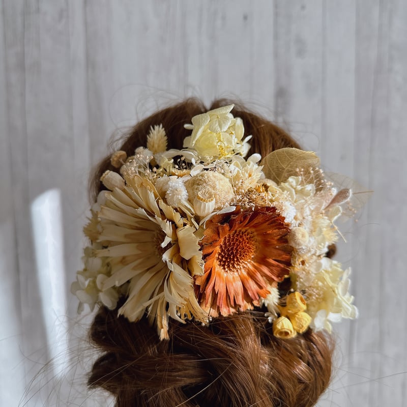 リペンスロゼッタのドライフラワーのボリューム髪飾り | yUi