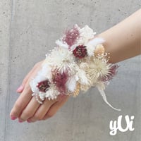 レンタルブーケ]ゴールドブーケ、ブートニア、ヘッドドレス