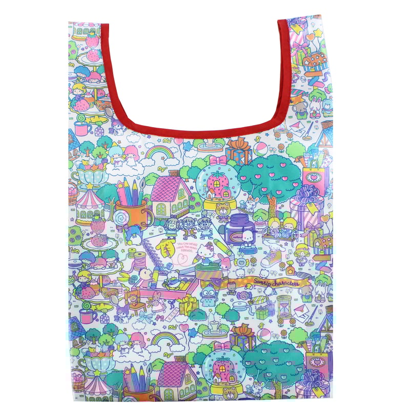 激レア♡ハローキティ　エコバッグ　☆未使用品☆ ハローキティ 復刻版デザイン ミニエコバッグ（収納袋付き）02