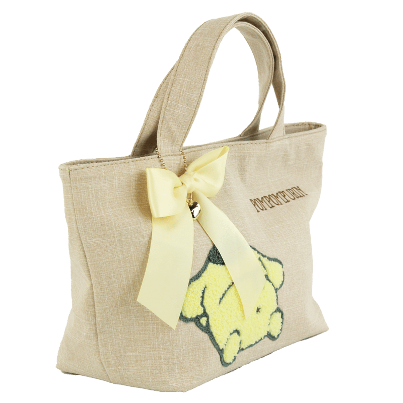 熱い販売 ポムポムプリン MANUFATTO | サガラ刺繍トートバッグ ポムポムプリン