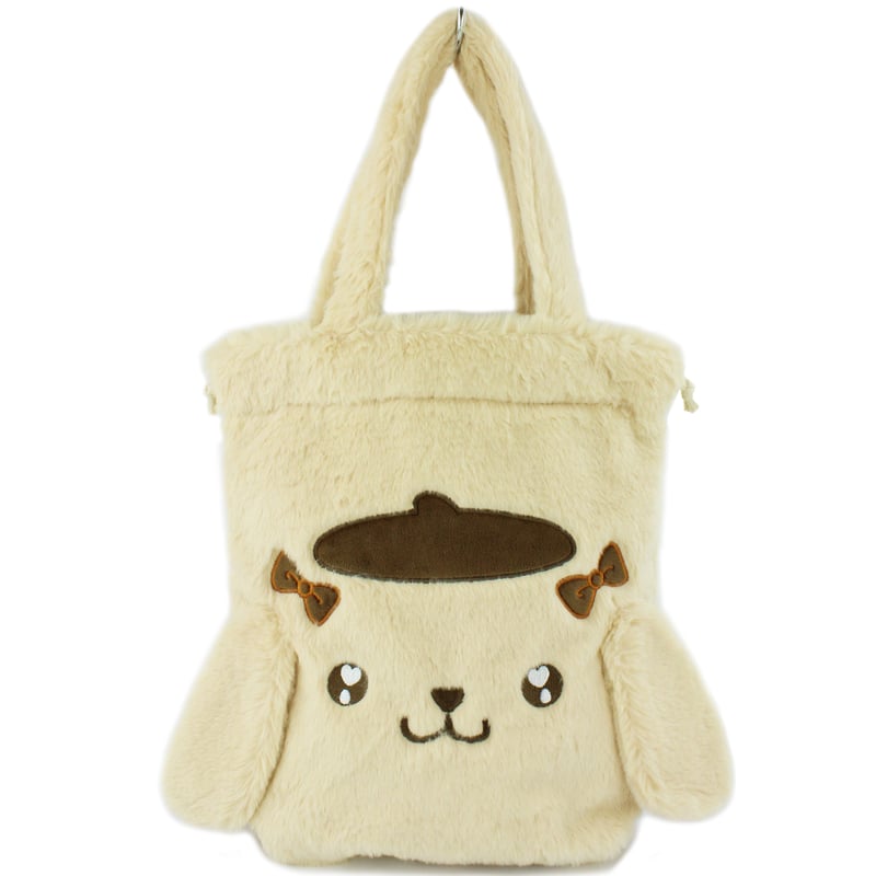 初期 未使用 ポムポムプリン ぬいぐるみ ショルダー バッグ 大人ファー 当時物 初期 未使用 ポムポムプリン ぬいぐるみ ショルダー バッグ 大人ファー