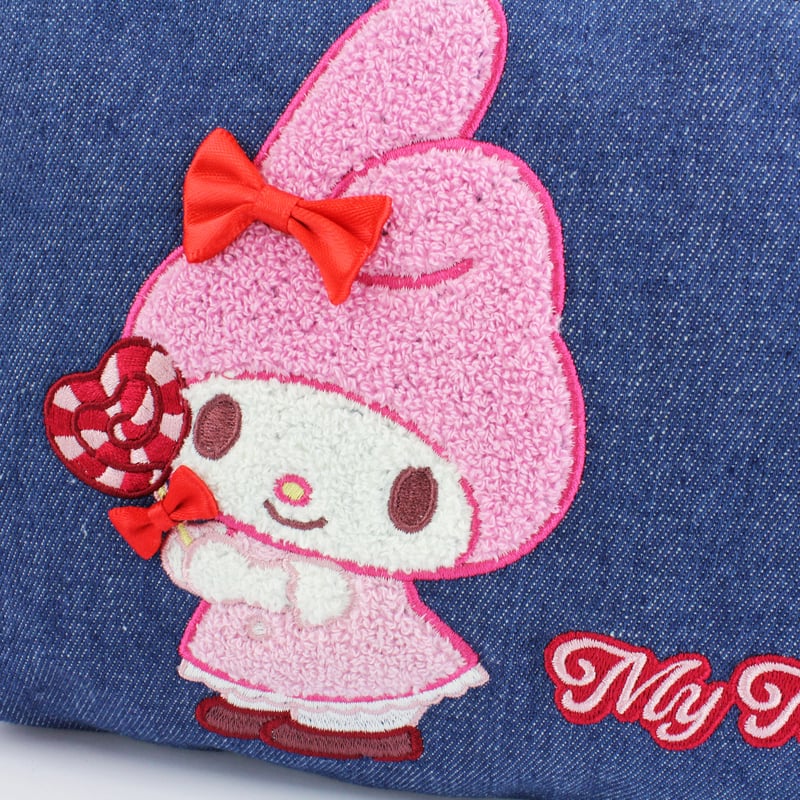 マイメロディ サガラ刺繍デニムポーチ | MANUFATTO