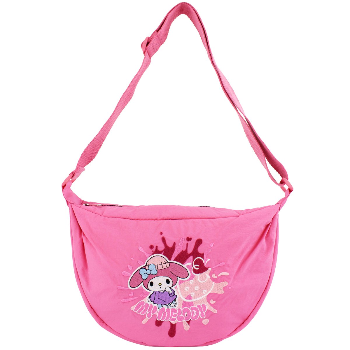マイメロディ ペイント刺繡ラウンドショルダーバッグ | MANUFATTO