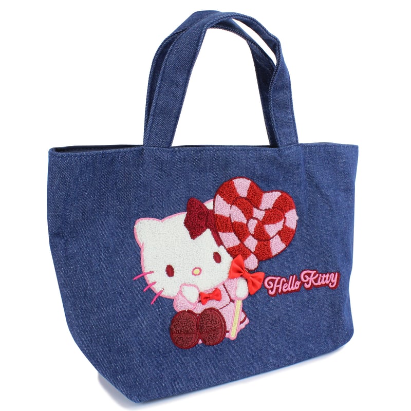 ハローキティ サガラ刺繍デニムトートバッグ | MANUFATTO