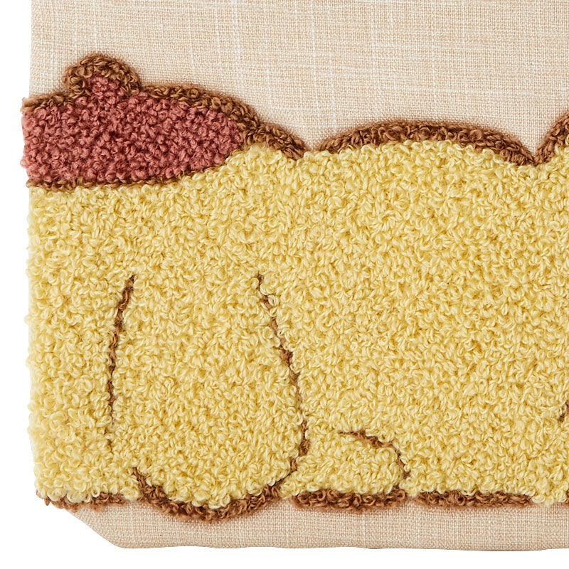 ポムポムプリン サガラ刺繍フラットポーチ(だらりん) | MANUFATTO