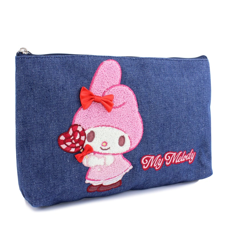 マイメロディ サガラ刺繍デニムポーチ | MANUFATTO