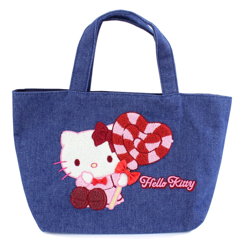 ハローキティ サガラ刺繍デニムトートバッグ | MANUFATTO