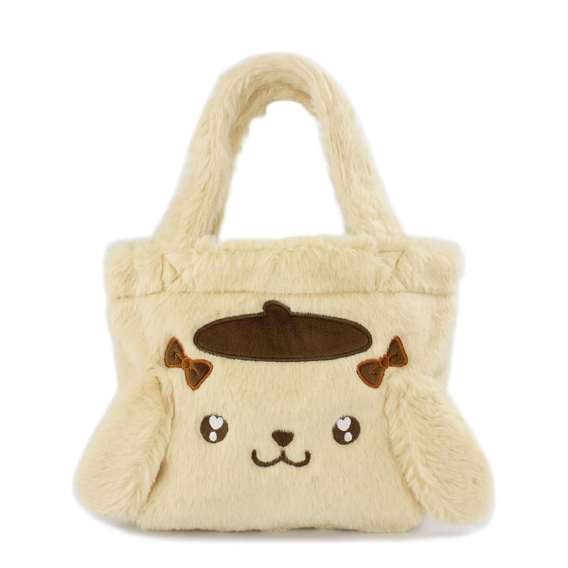 初期 未使用 ポムポムプリン ぬいぐるみ ショルダー バッグ 大人ファー 当時物 ポムポムプリン うるふわファー手提げバッグ | MANUFATTO