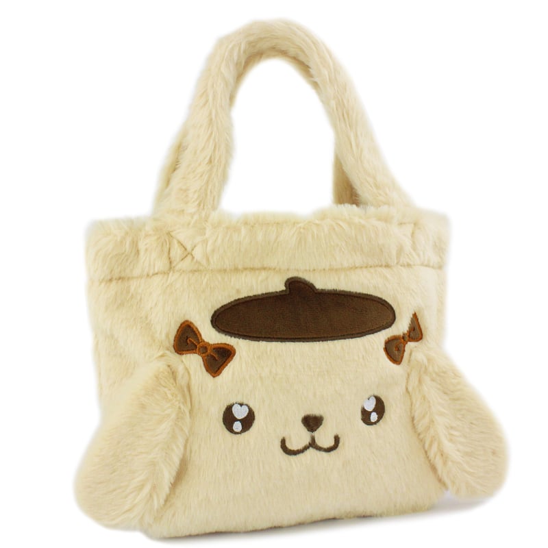 初期 未使用 ポムポムプリン ぬいぐるみ ショルダー バッグ 大人ファー 当時物 新品未使用】ポムポムプリン もちもちショルダーバッグ ポムポム