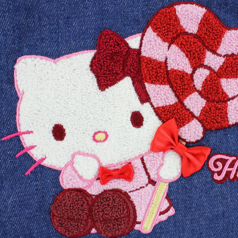 ハローキティ サガラ刺繍デニムトートバッグ | MANUFATTO