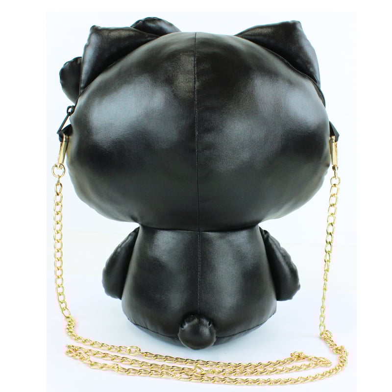 再入荷】ハローキティメタリックぬいぐるみショルダー BLACK 再入荷】ハローキティメタリックぬいぐるみショルダー BLACK