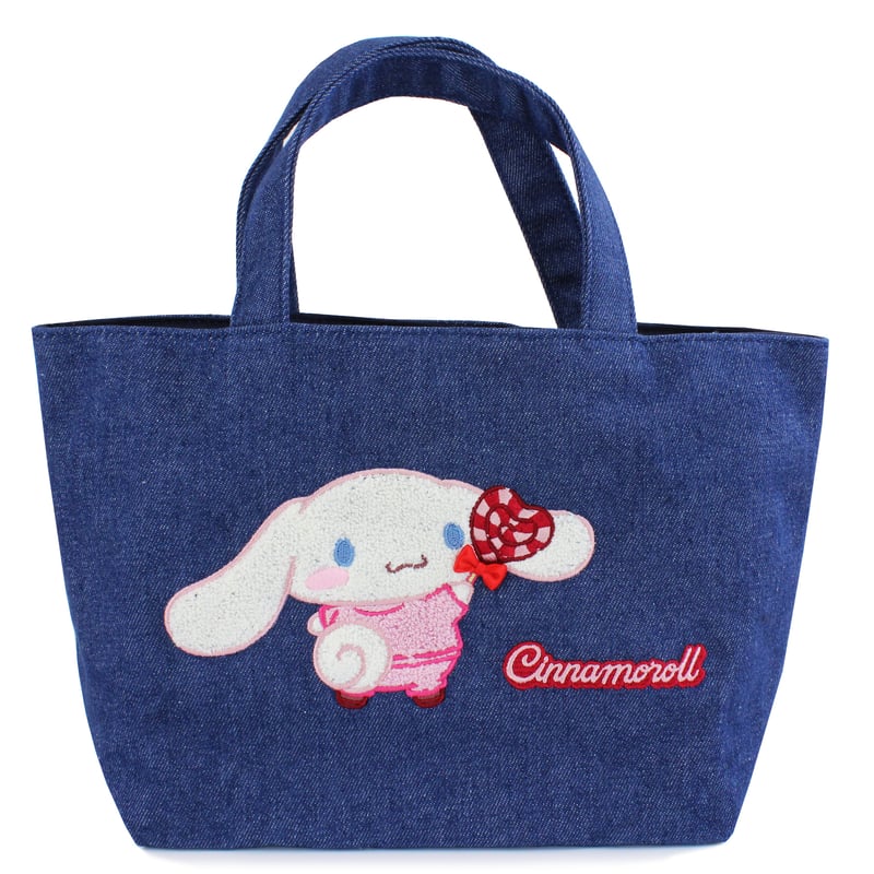 シナモロール サガラ刺繍デニムトートバッグ | MANUFATTO