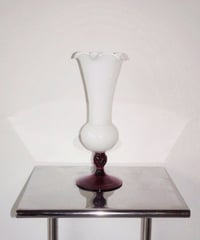 Herbal White Opaline Vase