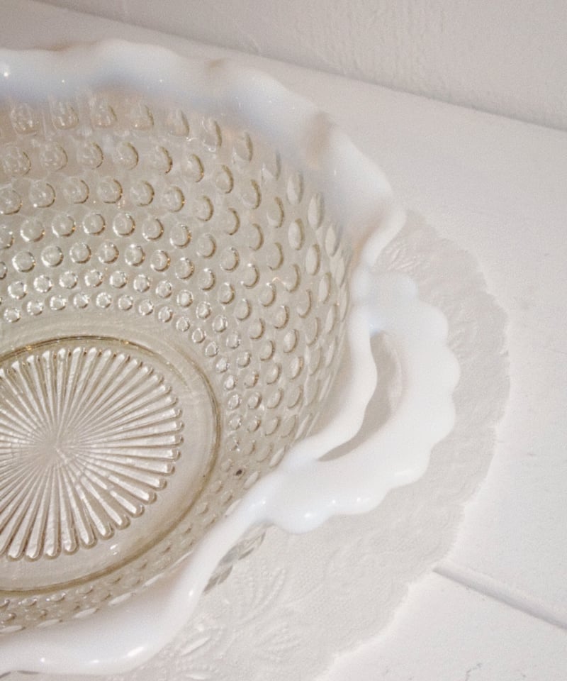 Fenton Hobnail Glass Decoration Plate | gloce.