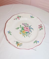 Luneville - Rose Flower Antique Plate