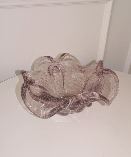 Violet Pink Curve Glass Tray