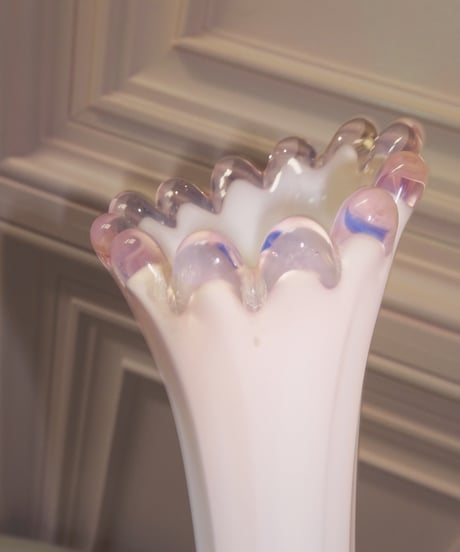 Fenton - Milky Pink Vase [ Lily-of-the-Valley ]