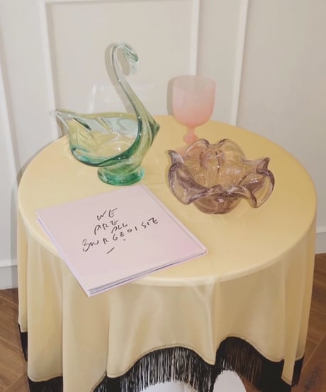 Swan Motif Glass Tray