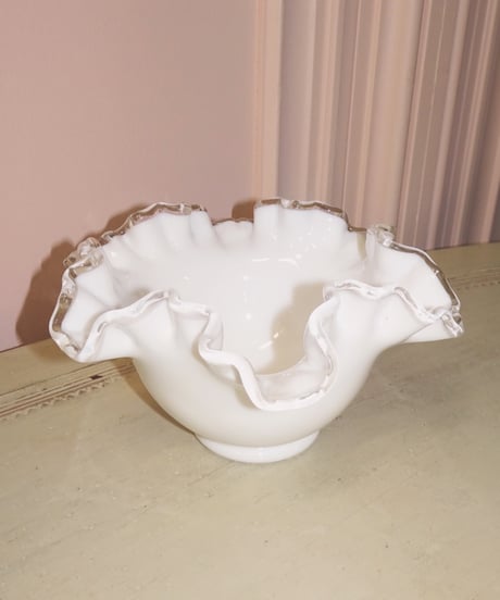 Fenton - Glass Ware Plate [ Silver Crests ]