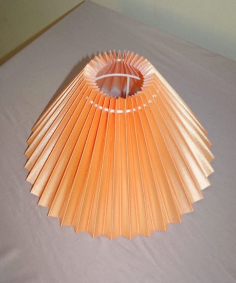 Round Pink Orange Shade Lamp