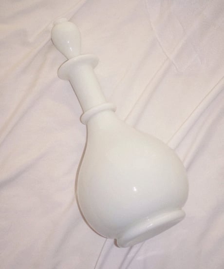 French White Opaline Bottle