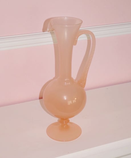 Pink Opaline Ewer Vase