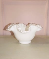 Fenton - Glass Ware Plate [ Silver Crests ]