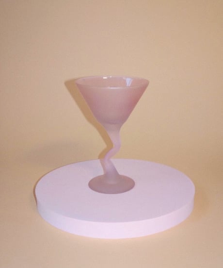 Pastel Martini Zig Zag Stem Glass