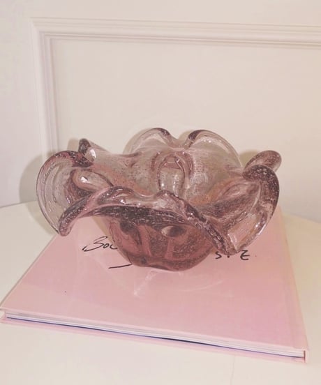 Violet Pink Curve Glass Tray