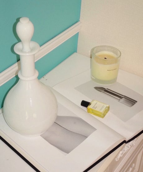 French White Opaline Bottle