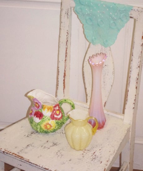 Fenton - Milky Pink Vase [ Lily-of-the-Valley ]