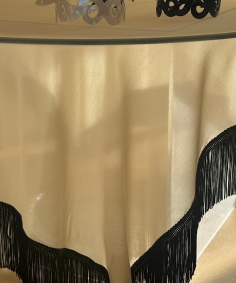 MERRMA - Silk Fringe Pareo ( Black/Yellow ) / Last 1点
