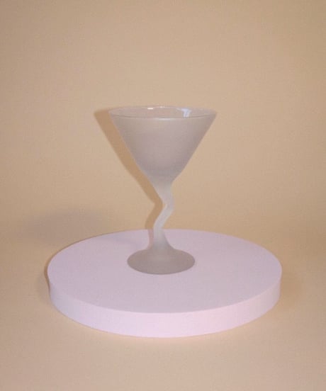 Pastel Martini Zig Zag Stem Glass