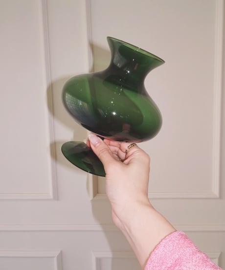 Deep Green Round Vase