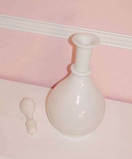 French White Opaline Bottle