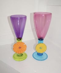 Daisy Flower Art Drink Glass