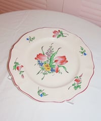 Luneville - Tulip Flower Antique Plate
