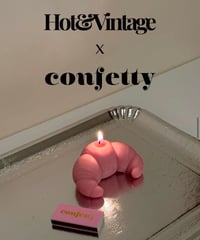 CONFETTY - Hot&Vintage x Confetty Pink Croissant Candle