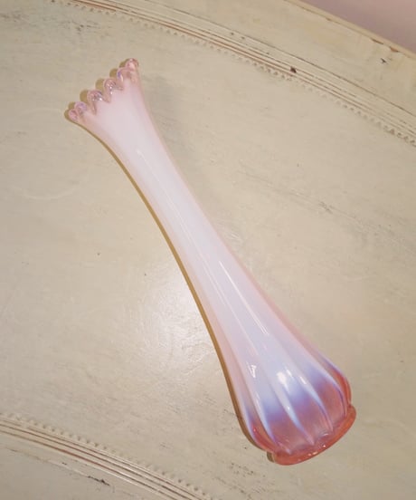 Fenton - Milky Pink Vase [ Lily-of-the-Valley ]