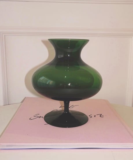 【gloce. vintage 花瓶】 Vintage red glass flower vase/ビンテージ レッド ガラス フラワー