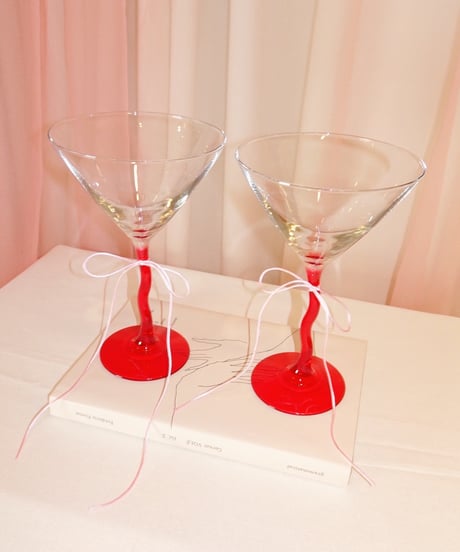 Red Stem Martini Glass / Last 1点