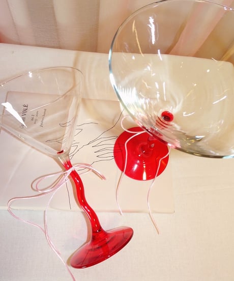 Red Stem Martini Glass / Last 1点