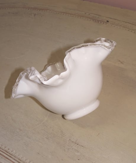 Fenton - Glass Ware Plate [ Silver Crests ]