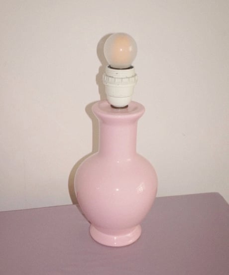 Round Pink Orange Shade Lamp