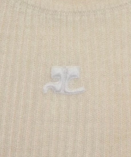 Courrèges -  Rib knit Short Sleeve Tops
