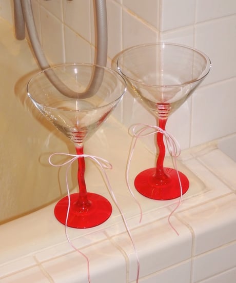 Red Stem Martini Glass / Last 1点