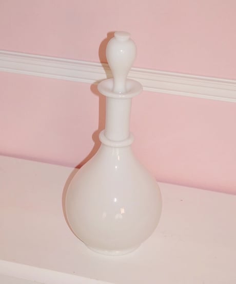 French White Opaline Bottle