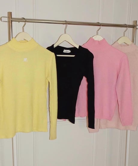 Courrèges - High neck Rib Knit Tops