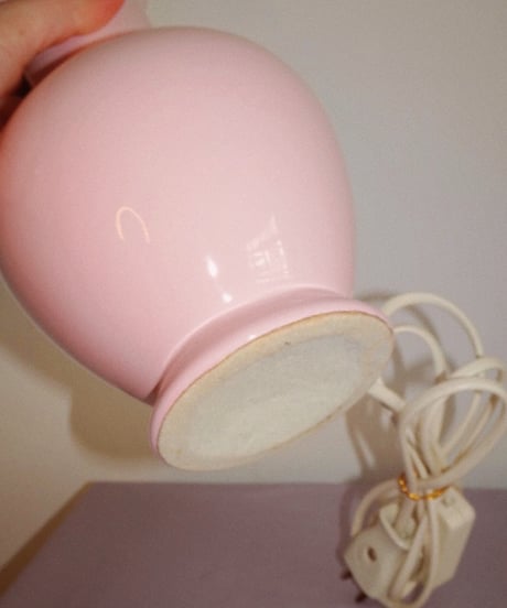 Round Pink Orange Shade Lamp